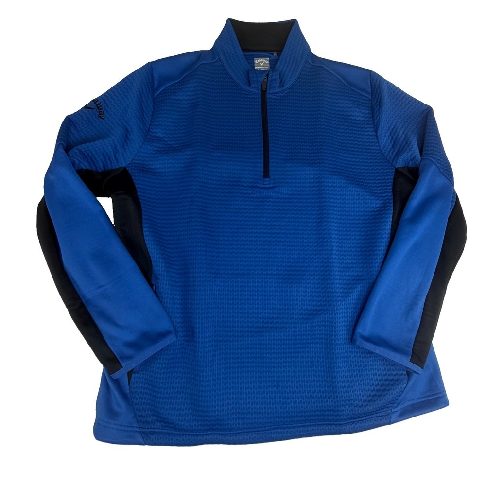 Callaway Weather Series Men's Quarter Zip Pullover Sz XXL Blue Golf